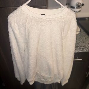 bobi Soft White Crew Neck Sweater
